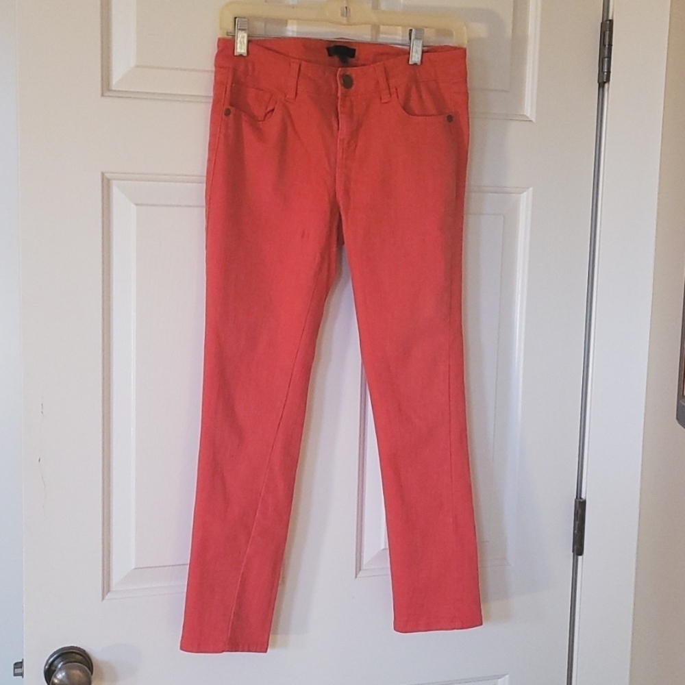 Coral colored jeans
